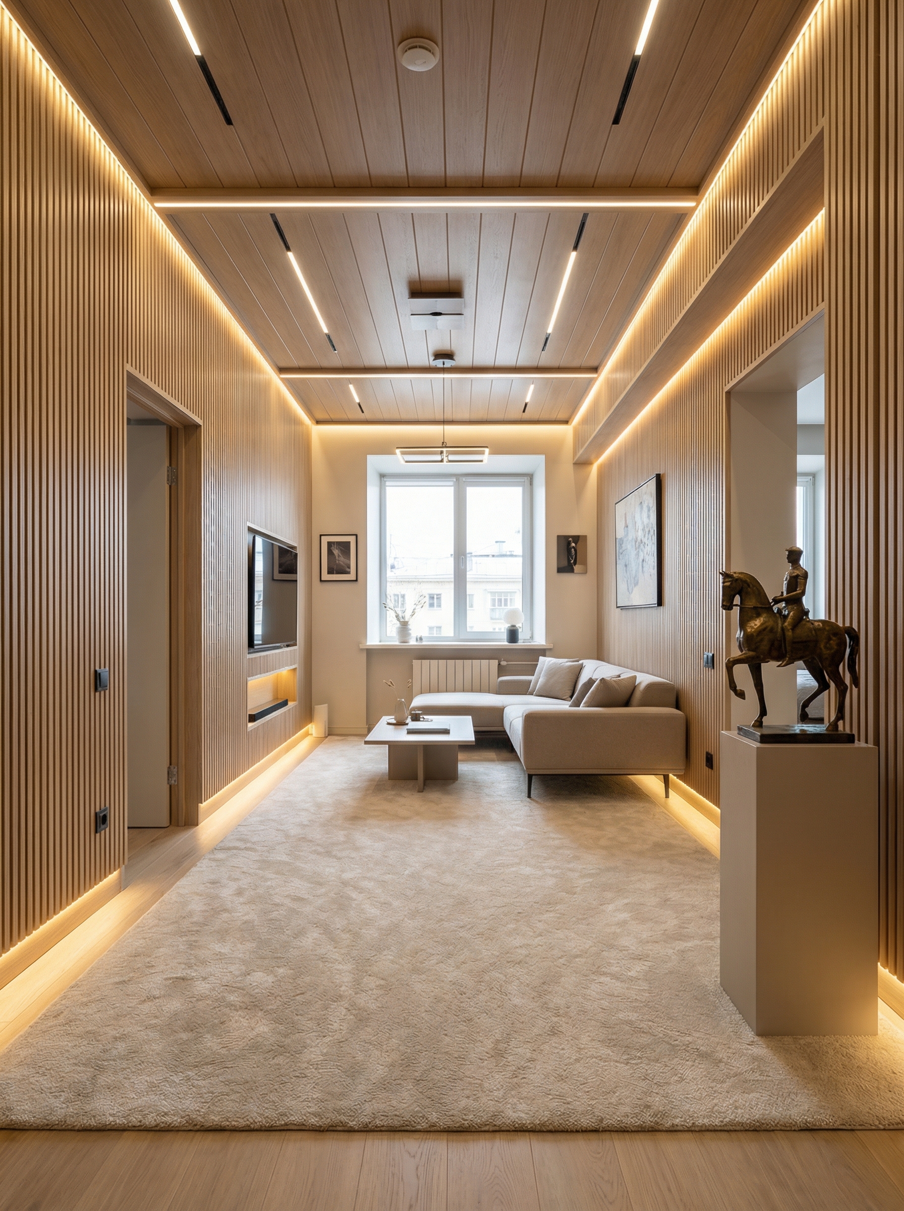 Дизайн гостиной в стиле Минимализм — фото интерьера от нейросети RoomGPT