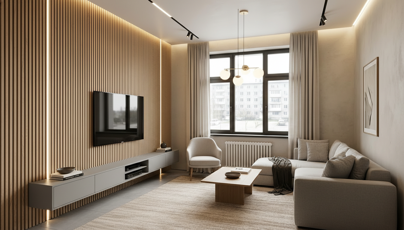 Дизайн гостиной в стиле Минимализм — пример интерьера от нейросети RoomGPT