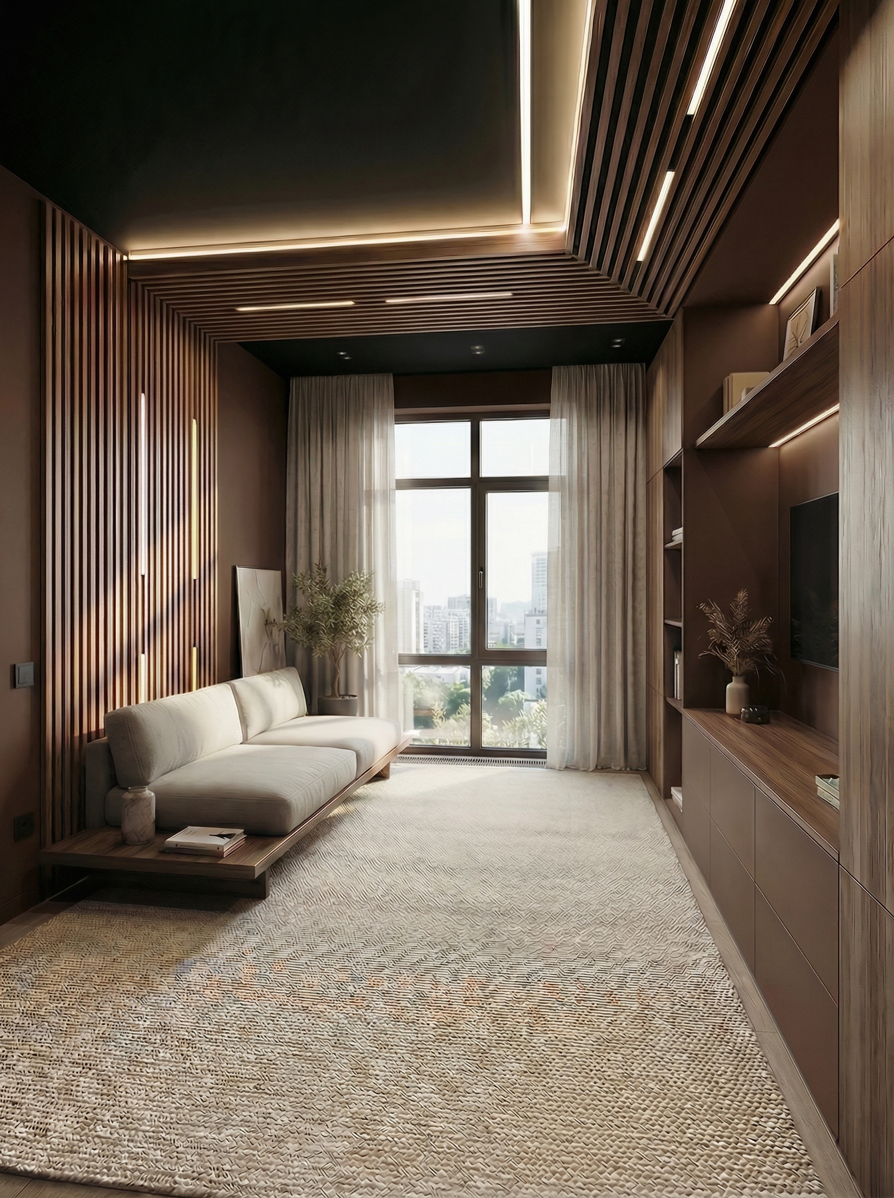 Дизайн гостиной в стиле Минимализм — фото интерьера от нейросети RoomGPT