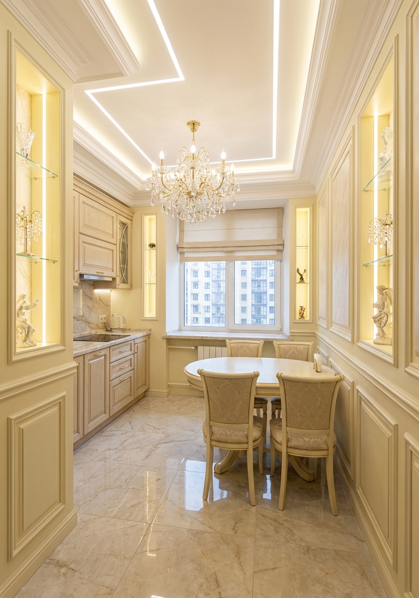Дизайн кухни в стиле Классика — пример интерьера от нейросети RoomGPT