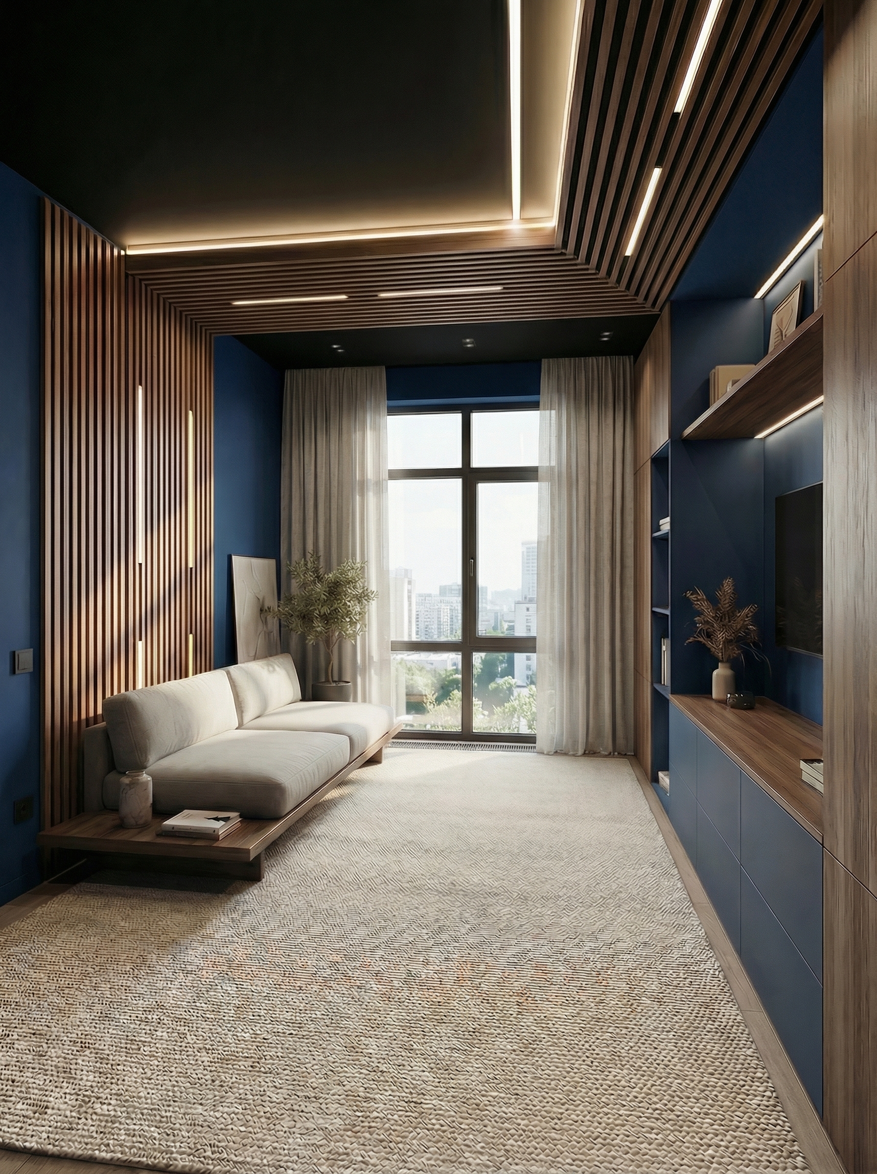 Дизайн гостиной в стиле Минимализм — фото интерьера от нейросети RoomGPT