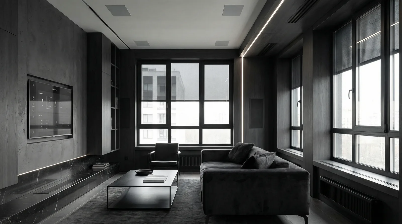 Интеграция технологий в стиле Блэктэк — пример интерьера | RoomGPT
