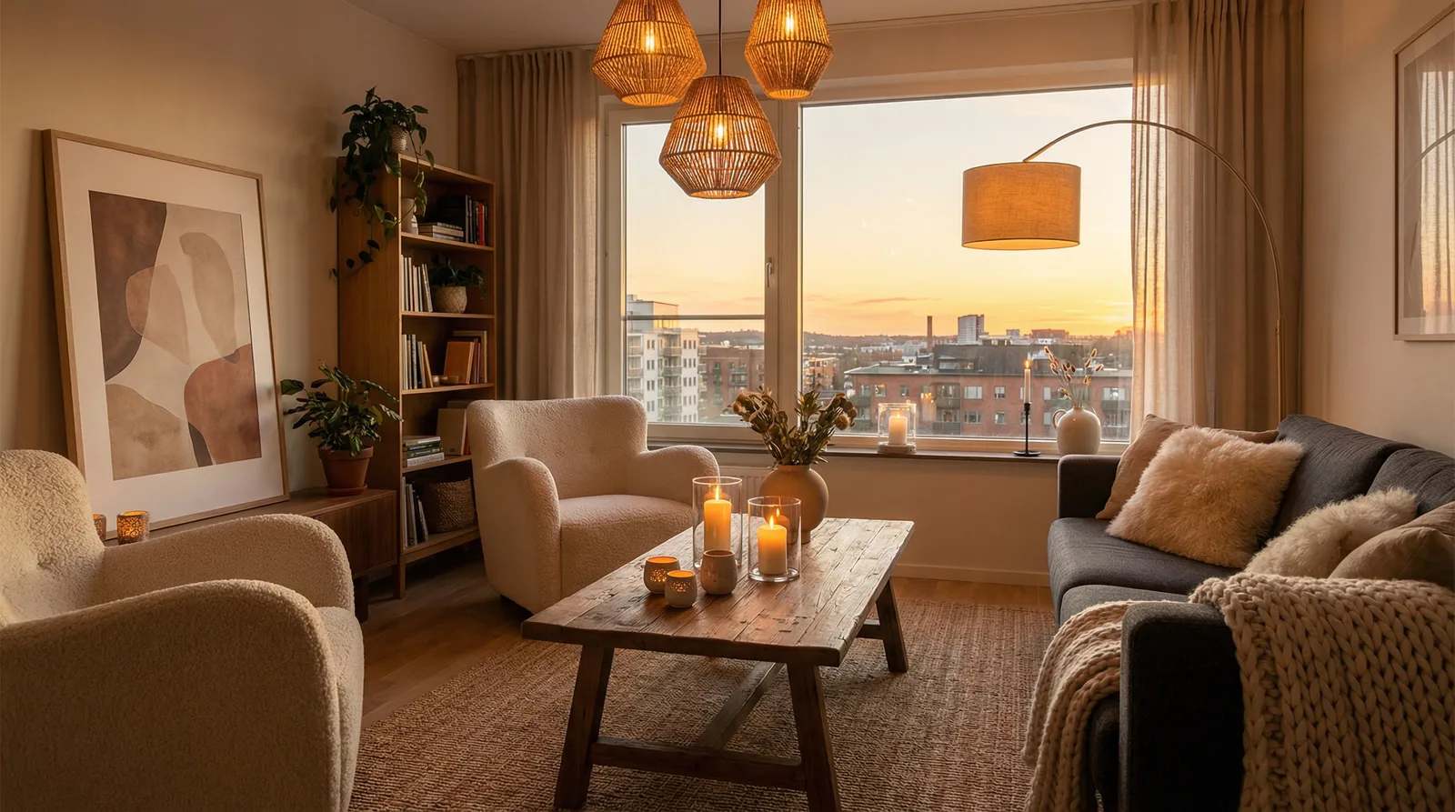 Свечи и тёплый свет